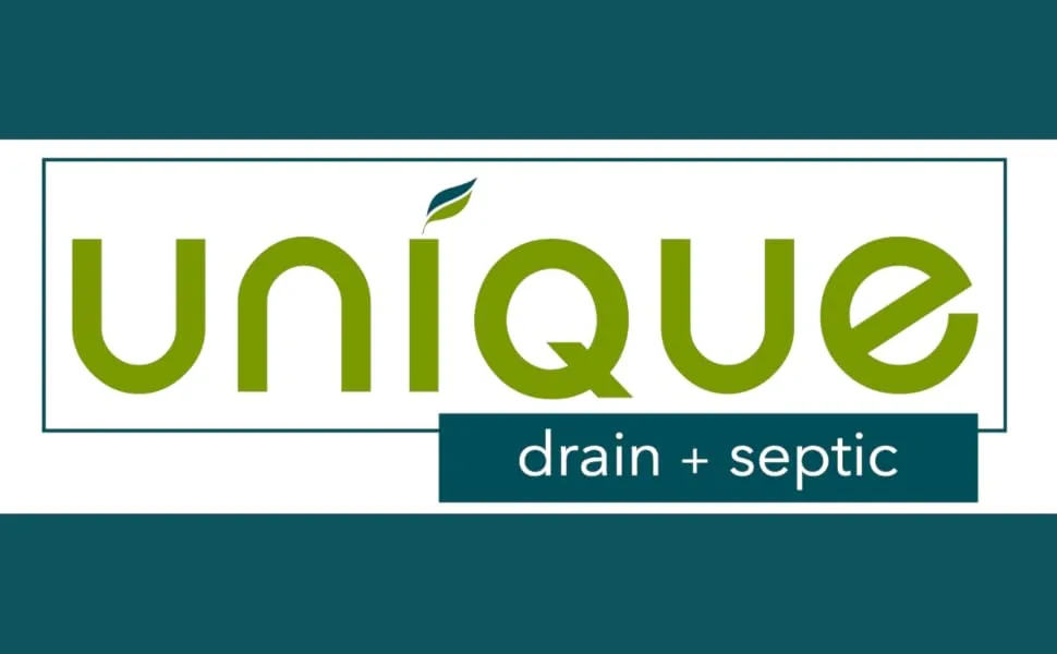 Unique Septic System Digester  4 Monthly Treatments  Helps Prevent Sewage Back-Ups, Clogs, Odors  Safe for Household Use, 32oz - Unique Drain & Septic Logo