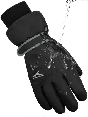 Achiou Ski Snow Gloves for Winter Waterproof & Windproof Men Warm Thermal Insulation Dark Blue Medium - Achiou Gloves