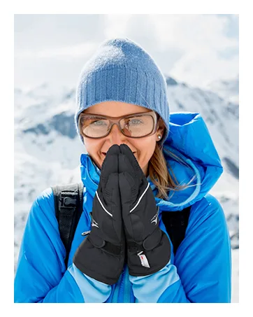 Achiou Ski Snow Gloves for Winter Waterproof & Windproof Men Warm Thermal Insulation Dark Blue Medium - Winter Ski Gloves