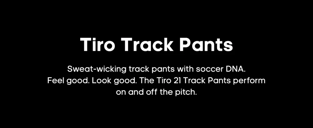 adidas Men's Tiro '21 Pants Small Black/White - Text over a black blackground