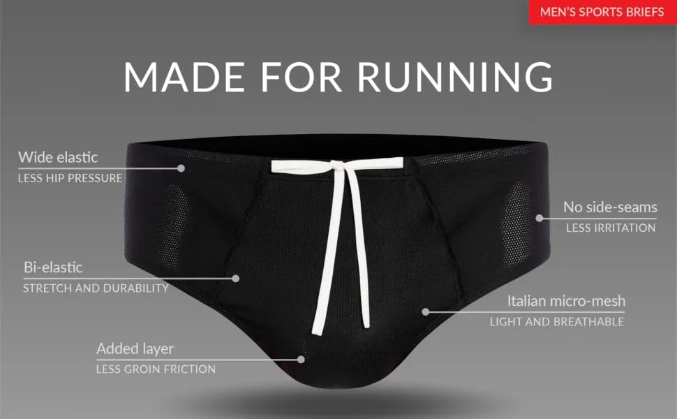 AERODAKS Men's Micro-Mesh Briefs for Sports/Running. Made in Australia. 32 - product information 3