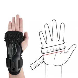 Andux Ski Gloves Extended Wrist Palms Protection Roller Skating Hard Gauntlets Adjustable Skateboard Gauntlets Support HXHW-01 Medium - product information 12