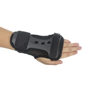 Andux Ski Gloves Extended Wrist Palms Protection Roller Skating Hard Gauntlets Adjustable Skateboard Gauntlets Support HXHW-01 Medium - Ski Gloves