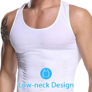 Aptoco Compression Shirts for Men Slimming,Men Body Shaper Fajas para Hombres Undershirt for Men's Gynecomastia Black Medium - Compression Active Workout Shirts