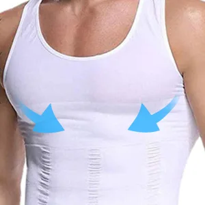Aptoco Compression Shirts for Men Slimming,Men Body Shaper Fajas para Hombres Undershirt for Men's Gynecomastia Black Medium - slimming shirtsfor hidden gynecological