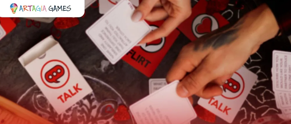 ARTAGIA Fun and Romantic Game for Couples. Talk, Flirt, Dare. Lovely Date Night Idea. Explore and Deepen Relationship with Your Partner - couples games date night ideas date night gifts for couples adventure challenge couples