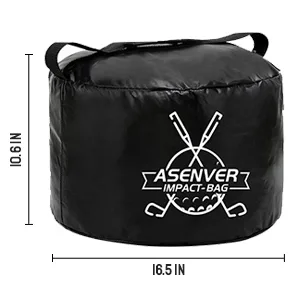 ASENVER Golf Swing Impact Trainer Bag Golf Power Smash Bag Black- Target Pattern - product information 3