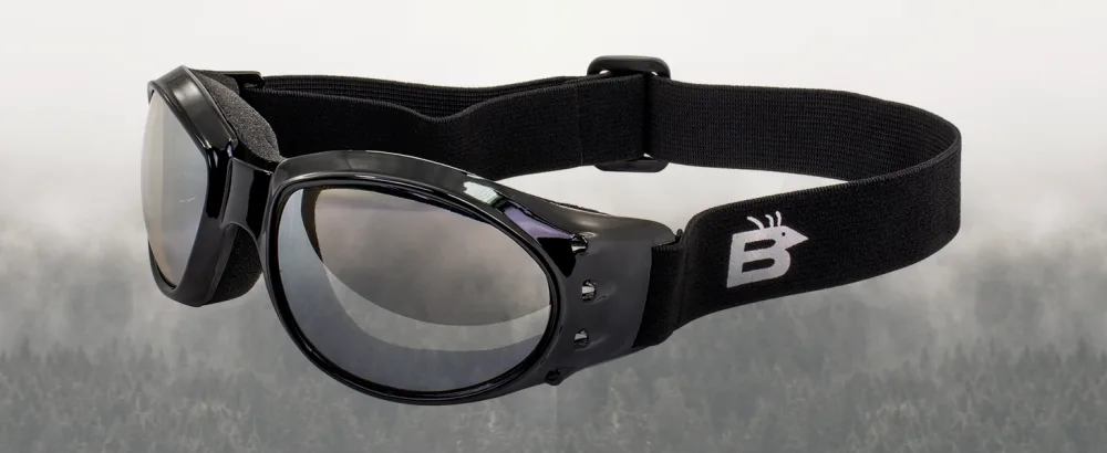 Birdz Eagle Red Baron Motorcycle Airsoft Goggles Clear & Super Dark Day Night - Birdz Eagle Padded Motorcycle Goggles