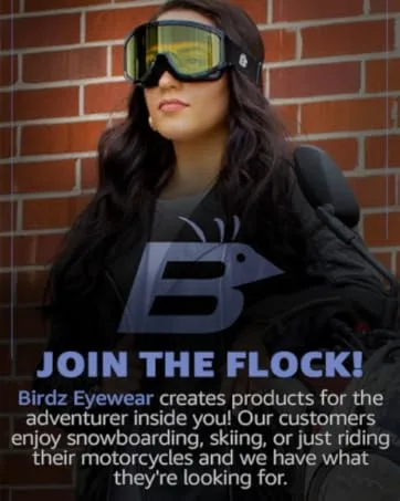 Birdz Eagle Red Baron Motorcycle Airsoft Goggles Clear & Super Dark Day Night - Birdz Eyewear Story