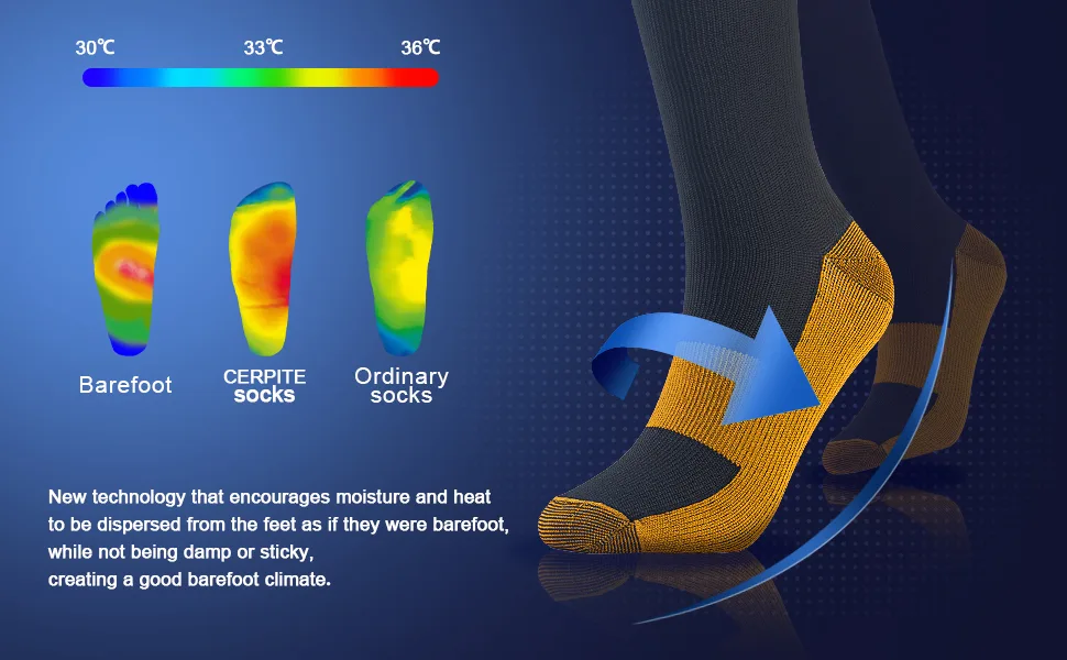 bropite Copper Compression Socks for Men & Women Circulation- 6 Pairs 20-30mmhg Support Compression Socks - Best for Running, Athletic, Nurses, Pregnancy, Flight Large-X-Large Black - xmas compression socks