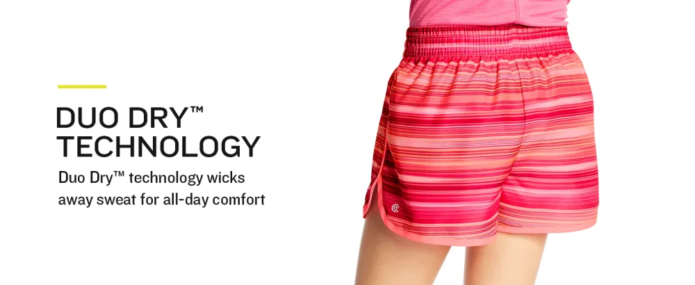 C9 Champion Girls' 2" Woven Running Shorts Medium Ebony/True White - product information 2