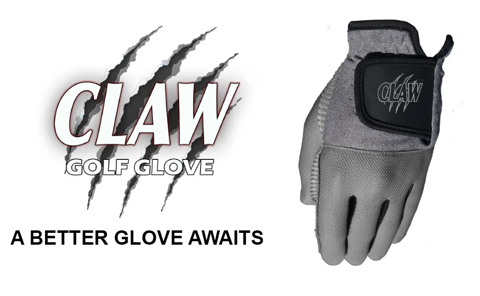 CaddyDaddy Claw Pro Mens Golf Glove - Breathable, Long Lasting Grey Large Left - Claw Pro Golf Glove