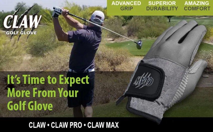 CaddyDaddy Claw Pro Mens Golf Glove - Breathable, Long Lasting Grey Large Left - Exclusive Non-Slip Silicone Grip