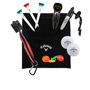 Callaway On-Course Golf Accessories Gift Set with Golf Club Brush & Divot Repair Tool with Ball Marker,Black - Callaway On-Course Golf Accessories Gift Set