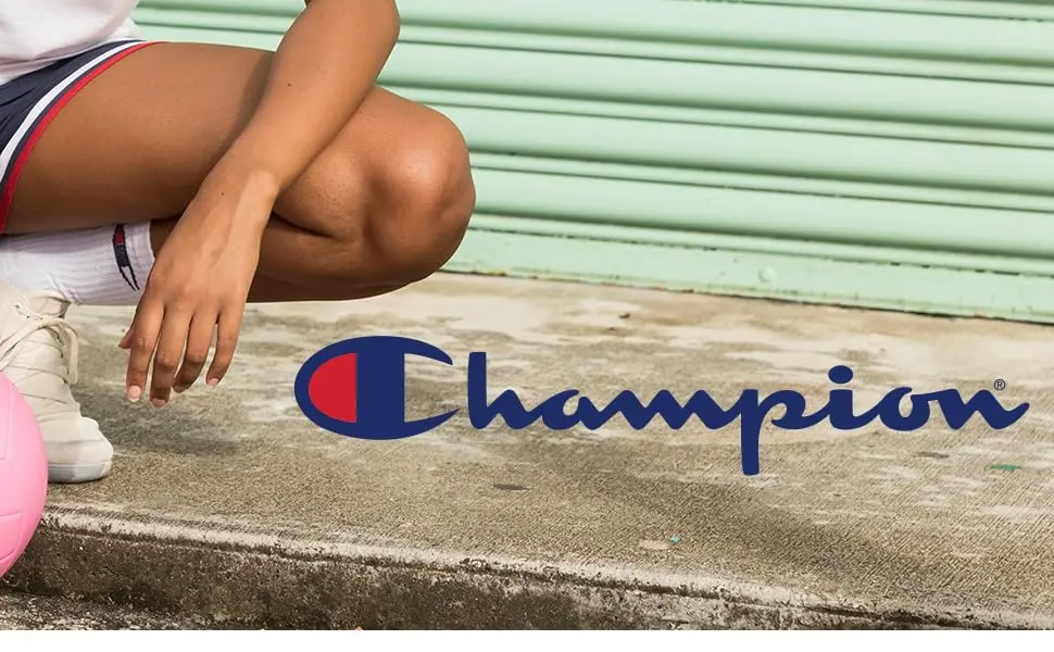 Champion unisex-child Kids' 6-pack Crew Socks 7-9 Crew Stripe - Navy - champion
