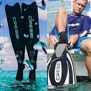 Cressi Anti-Slip 2.5mm Socks Medium Black - cressi open heel straps; fins; flippers; flexible fin strap; open heel strap; dive fins