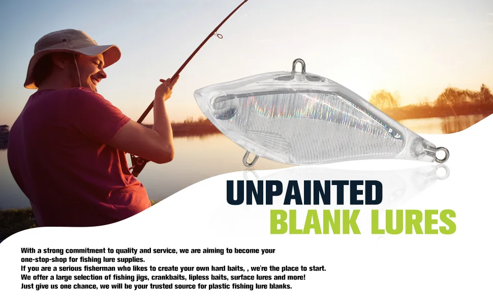 Croch Blank Crankbaits Unpainted Fishing Lure with Tackle Box Multi-type A: 30 Pcs, 6 Different Types - Croch
