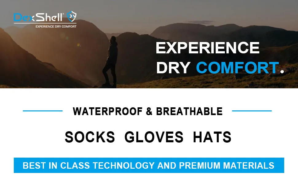 DexShell Waterproof Coolmax Cushioned Inner 3-Layer Laminated Breathable Socks Coolvent for men and women Medium Aqua Blue - DexShell waterproof socks A+ content banner