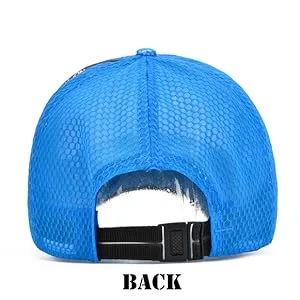 ELLEWIN Unisex Breathable Full Mesh Baseball Cap Quick Dry Running hat Lightweight Cooling Water Sports Hat Grey-m/L - back