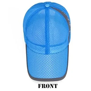 ELLEWIN Unisex Breathable Full Mesh Baseball Cap Quick Dry Running hat Lightweight Cooling Water Sports Hat Grey-m/L - front