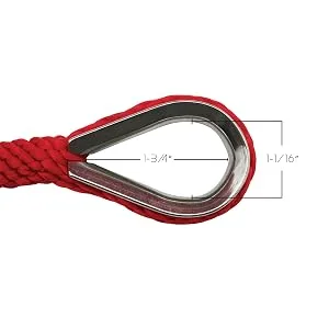 Extreme Max 3006.2057 BoatTector Solid Braid MFP Anchor Line with Thimble - 3/8" x 100', Black Black 3/8" x 100' - marine anchor line, anchor line, solid braid, anchor rope, anchor line mfp, 3/8 rope, anchor rope