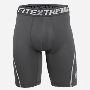 FITEXTREME Men's Compression Shorts 3 Pack, Cool Dry Mesh, Running Workout Athletic Small Short Mix - long inseam