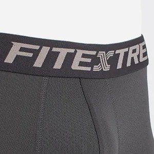 FITEXTREME Men's Compression Shorts 3 Pack, Cool Dry Mesh, Running Workout Athletic Small Short Mix - waist band