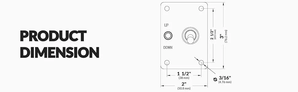 Five Oceans Anchor Windlass Up/Down Switch Panel, 12V Toggle Switch - 1 Pack - Anchor Windlass Up/Down Rocker Switch Panel, 12V by five oceans