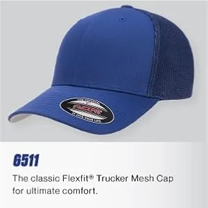 Flexfit 6511 Trucker Cap One Size Black - 6511