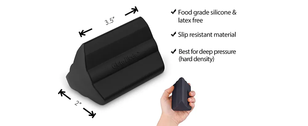 GLUTE BLADE Piriformis Massage Roller with 3 Different Heads for Targeted Trigger Point Pressure, Relieve Pain and Tightness in The Low Back and Sciatica (Medium Density) - glute blade