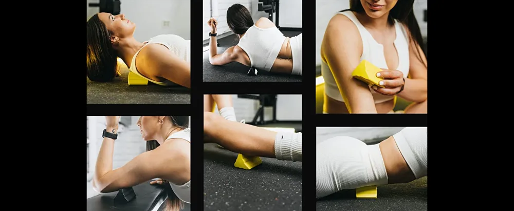 GLUTE BLADE Piriformis Massage Roller with 3 Different Heads for Targeted Trigger Point Pressure, Relieve Pain and Tightness in The Low Back and Sciatica (Medium Density) - glute blade sciatic pain relief low back massager