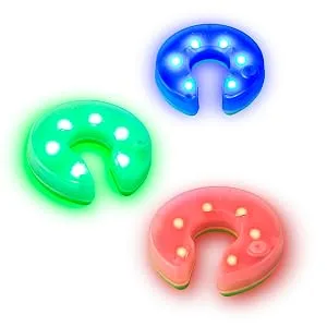 GoSports Light Up Golf Hole Lights 3 Pack - Great For Low Light Golf Play, Putting Practice, Chipping Practice And More - golf, golf accessories, golf training aids, golf games, outdoor games, LED golf, glow golf, lawn gam