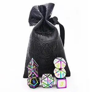 HAOMEJA Color Changing Temperature Metal DND dice kit, D&D dice Set Role Playing Dice Dungeons and Dragons Black Transition White Z Black White - product information 5