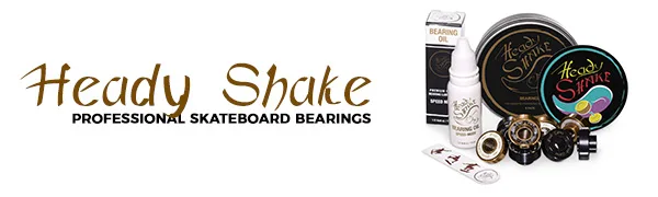 Heady Shake Pro Skateboard Bearings - Fastest Premium 608rs Titanium - Longboard, Skate Board, Kick Scooter, Inline and Roller Skates, 8-Pack Jackpot - Skateboard Bearings