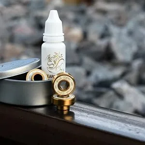 Heady Shake Pro Skateboard Bearings - Fastest Premium 608rs Titanium - Longboard, Skate Board, Kick Scooter, Inline and Roller Skates, 8-Pack Jackpot - Speed Oil