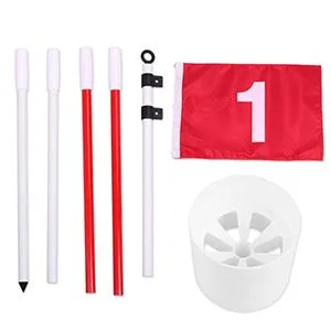 HOW TRUE Golf Flagsticks, Flags Hole Pole Cup Set, Portable 5 Section Practice Golf Pin Pole Flags for Yard Garden Training - Golf Flagstick Pro