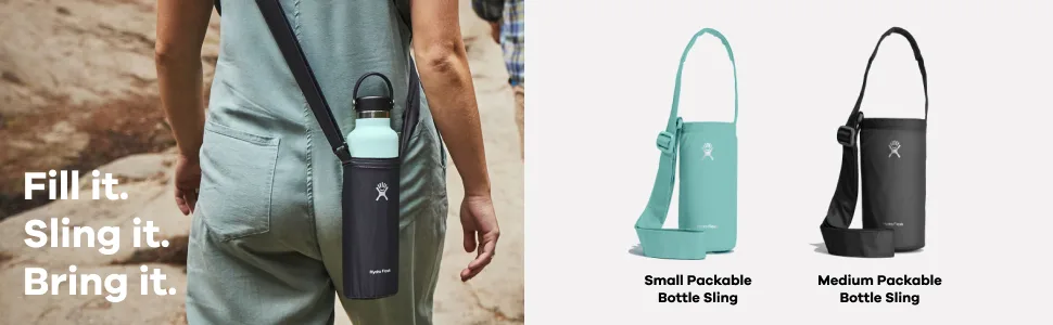 Hydro Flask Packable Bottle Sling Medium Black - block 3
