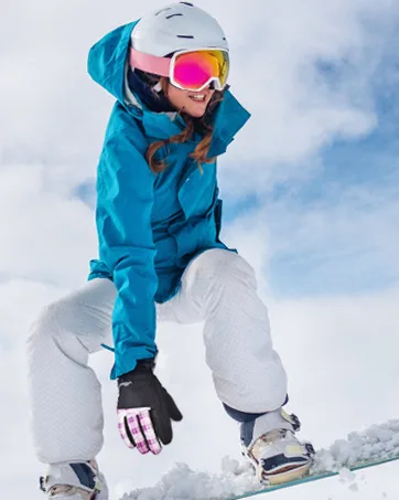 KINEED Waterproof Ski Gloves Touchscreen 3M Thinsulate Winter Warm Snow Gloves for Women Youth Small Pink - Kineed-a5