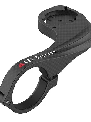 KOM Cycling Wahoo Elemnt Mount Compatible with Multiple Wahoo Computers Including The Wahoo Elemnt Bolt, Elemnt Roam, Elemnt Mini, and Elemnt - Multiple Colors 24g Out Front Computer Mount Carbon - CARBON
