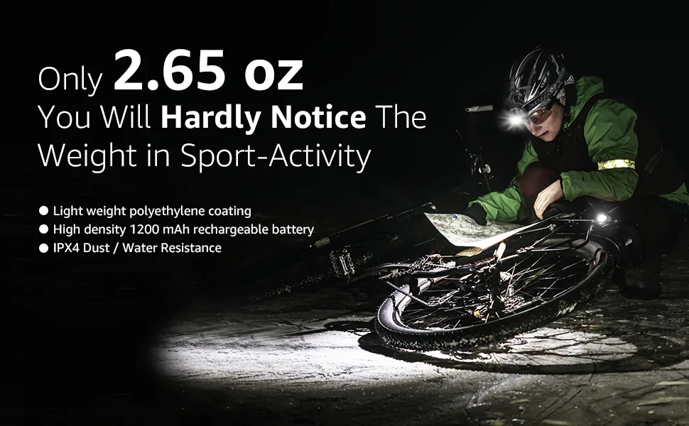 LE Headlamp Rechargeable Super Bright, LED Head Lamp with 6 Modes for Camping & Hiking Gear Essentials, IPX4 Waterproof High Lumen Headlight Flashlights with Adjustable Headband,USB Cable Included - product information 13