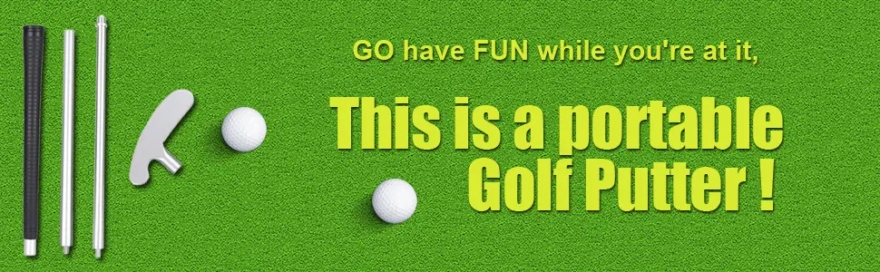 LEAGY 4-Sections Portable Best Golf Right Hand Putter or Golf Two-Way Putter Left and Right Hand, 2 Golf Balls Isolated On White Background, 1Pack Golf Bag Ambidextrous - putters