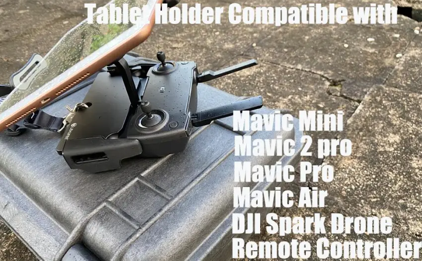 Lekufee Lightweight Aluminum Alloy Foldable Tablet Holder for DJI Mini 3 Pro/Mini 2 SE/2/Mini SE/Mini 1/Mavic 3/2/1/DJI Air 2S/2/Mavic Pro/Mavic Air/DJI Spark Remote Controller - DJI tablet holder