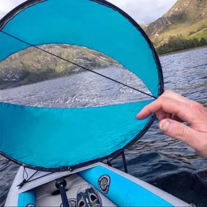 LoneRobe 42 inches Downwind Wind Sail Kit Kayak Wind Sail Kayak Paddle Board Accessories, Easy Setup & Deploys Quickly, Compact & Portable Orange - product information 4