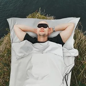 Meadowlake Sleeping Bag Liner - Breathable - Cold & Warm Weather Sleeping Bag for Camping & Backpacking - Travel Bedding - Travel Sheet - WARM AND COMFORTABLE