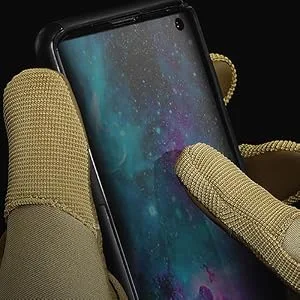 Mission Made Hellfox Tactical Gloves for Men Combat Hard Knuckle for Military Police Black Large - Mission Made Hellfox Gloves - Touchscreen Compatible