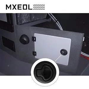 Mxeol Marine Slam Latch Black Flush Pull Slam Latch Round Plastic Black, 4 PACK - boat latches