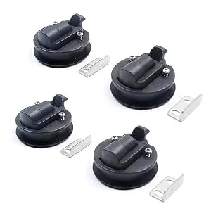 Mxeol Marine Slam Latch Black Flush Pull Slam Latch Round Plastic Black, 4 PACK - slam latch