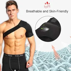 Nofaner Shoulder Compression Sleeve Arm Wrap for Shoulder Stability and Recovery, Shoulder Support Brace with Pressure Pad for Men Women(M42-45cm) - Shoulder Support for Torn Rotator Cuff