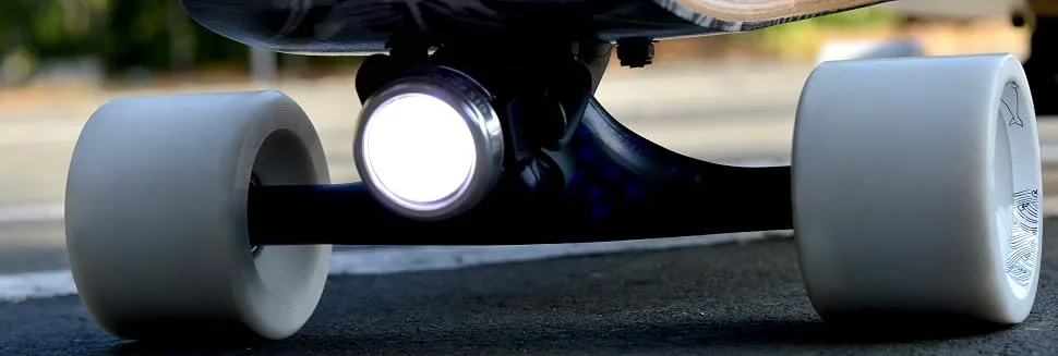 OPTIKS 210 Bike Lights Front and Back USB Rechargeable LED Skateboard Longboard Bicycles Skateboard Light Set (Front/Rear) - Cleaned skateboard light