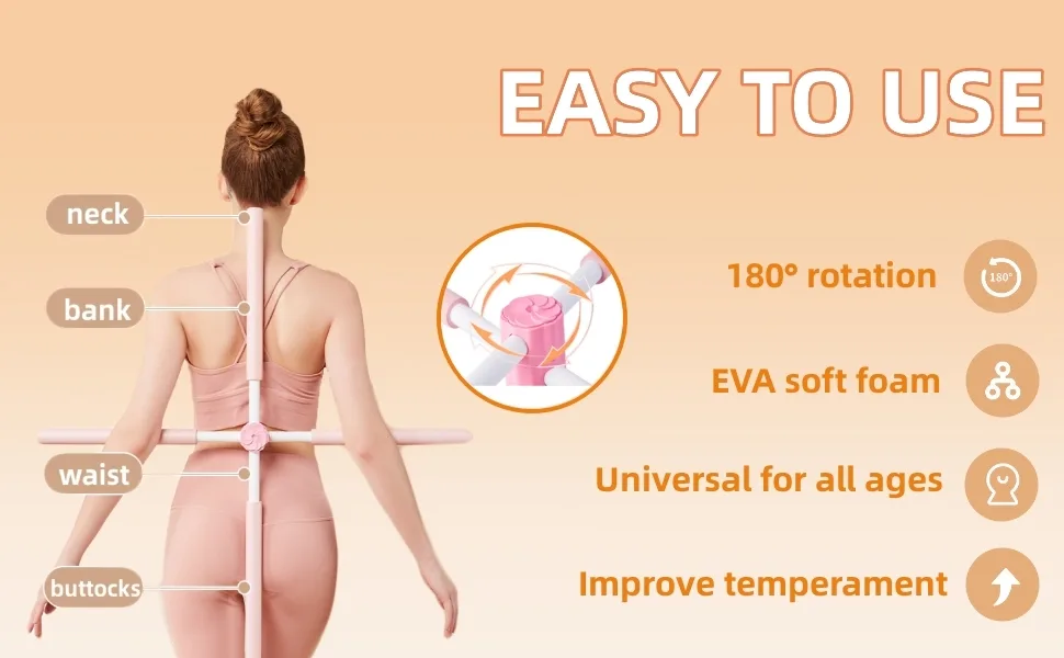 Olwekqx Yoga Sticks for Posture Stretching Tool Multipurpose Pranayama Stick For Dance Body Sculpting Home Fitness Can be Used by Children Youth And Adults - yoga stick